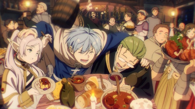 Scene cut from the TV anime "Frieren: Beyond Journey's End"