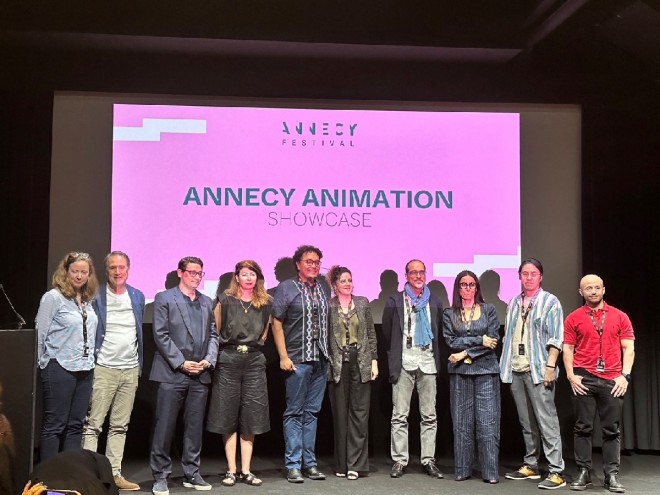 Scenes from the "Animation Day" Annecy Animation Showcase at the "77th Cannes International Film Festival" Marché du Film
