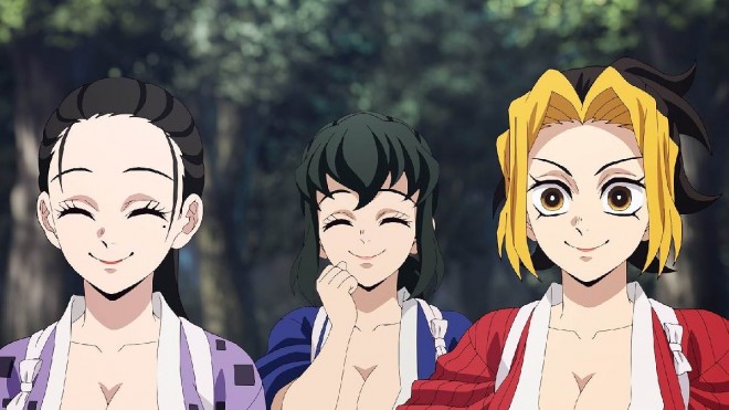 Scene cut from the TV anime "Demon Slayer: Kimetsu no Yaiba Hashira Training Arc"