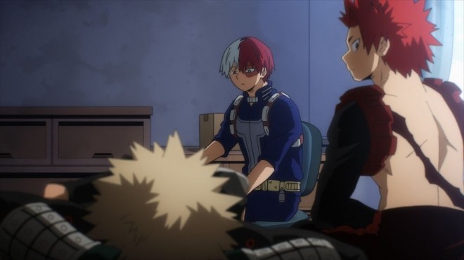 Scene cut from the seventh season of 'My Hero Academia'
