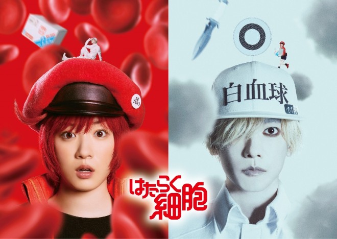 Character visuals for the movie 'Cells at Work'
