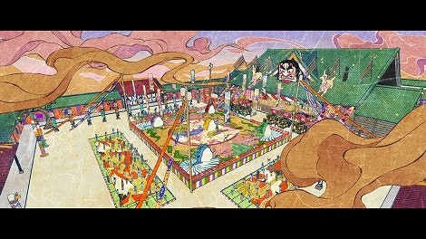 Scene cut from "Mononoke: The Movie"