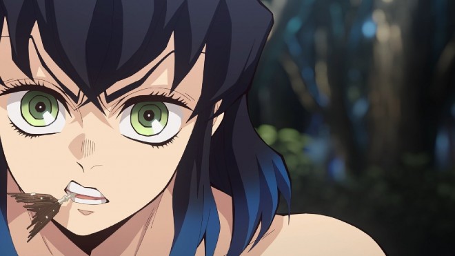 Inosuke, Scene from the TV anime 'Demon Slayer' Hashira Training Arc