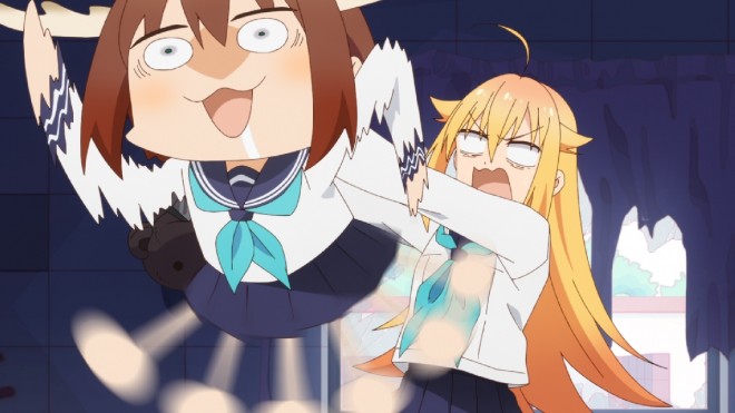 Scene cuts from the anime 'My Deer Friend Nokotan'