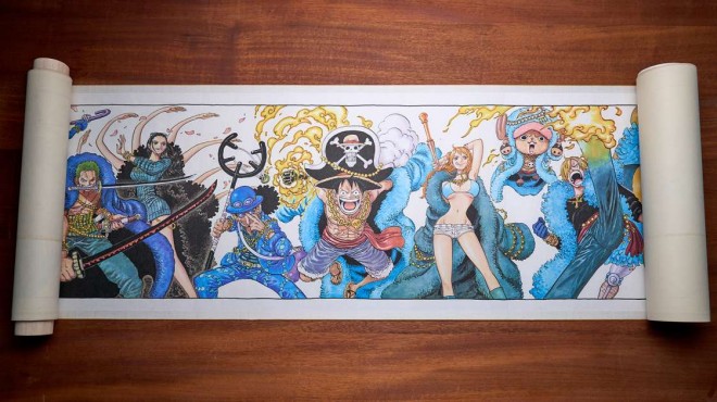 Eiichiro Oda's "ONE PIECE / The Scroll Ichi" (2024, Collotype Print on Washi) edition 55