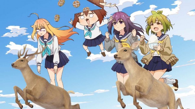 Scenes from the OP video of the anime 'My Deer Friend Nokotan'