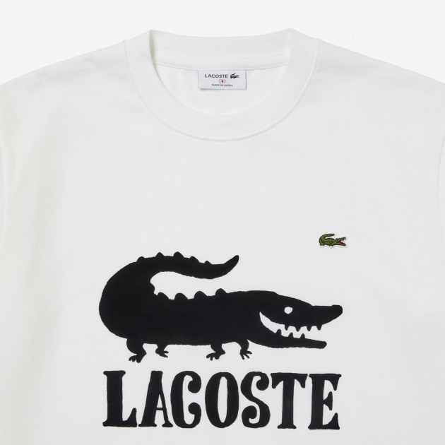 ONE PIECE × LACOSTE Collaboration: ONE PIECE Crocodile Logo T-Shirt (White) Classic Fit ¥14,300 (Tax Included)