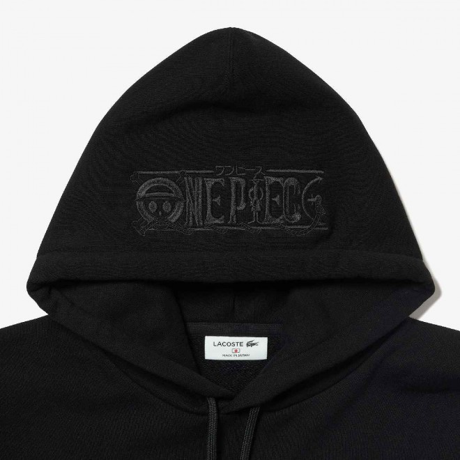 ONE PIECE × LACOSTE Collaboration: <Japan Exclusive Limited Quantity> ONE PIECE Cover Art Print Hoodie (Black) ¥33,000 (Tax Included)
