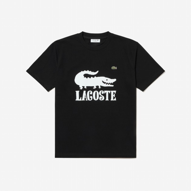 ONE PIECE × LACOSTE Collaboration: ONE PIECE Crocodile Logo T-Shirt (Black) Classic Fit ¥14,300 (Tax Included)