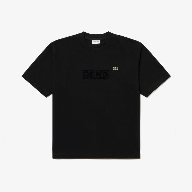 ONE PIECE × LACOSTE Collaboration: ONE PIECE Cover Art Back Print T-Shirt (Black) Loose Fit ¥15,400 (Tax Included)front image