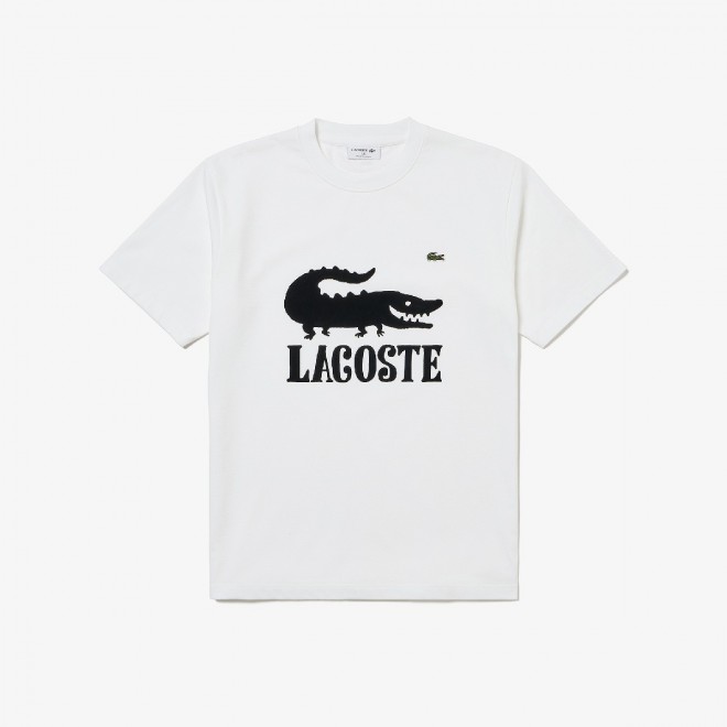 ONE PIECE × LACOSTE Collaboration: ONE PIECE Crocodile Logo T-Shirt (White) Classic Fit ¥14,300 (Tax Included)