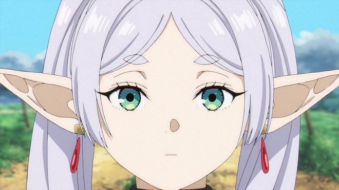 Scene cut from the anime "Frieren: Beyond Journey's End"