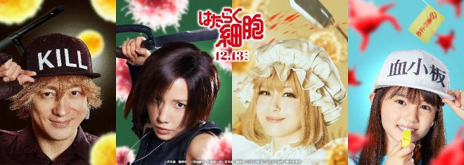 Live-Action 'Cells at Work!' (premiering on December 13) Third Cast Announcement