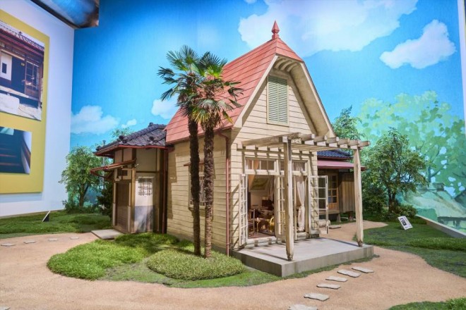 1/5 scale model of Satsuki and Mei's house at the Tokyo venue of "Ghibli Park and Ghibli Exhibition"