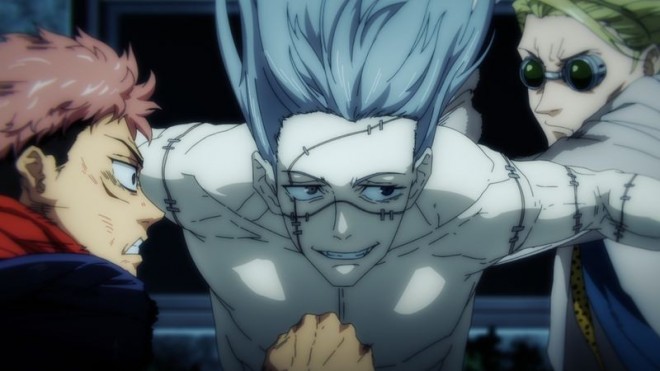 Itadori and Nanami vs Mahito battle scene via JJK EP13