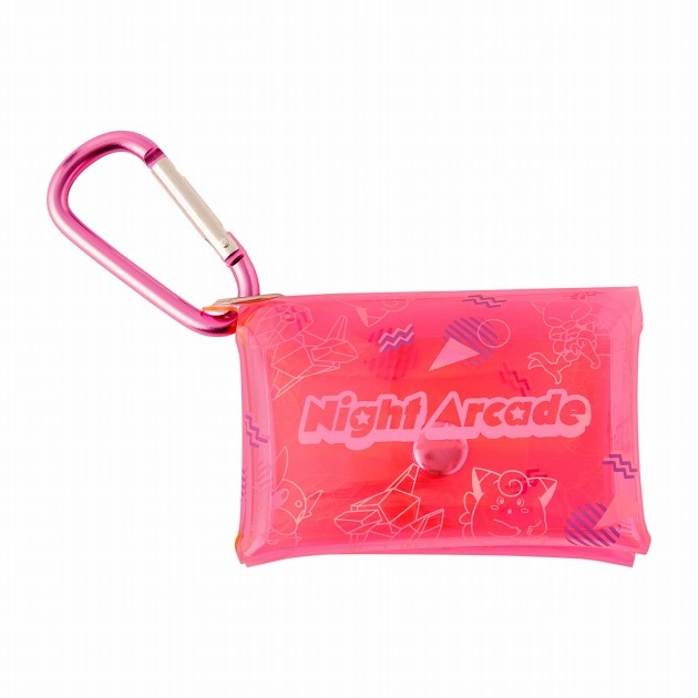 Merchandise Featuring Pokémon in a Nighttime Game Arcade Setting