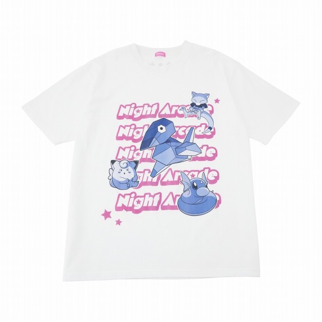 Merchandise Featuring Pokémon in a Nighttime Game Arcade Setting