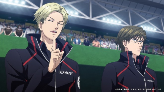 Scene from The New Prince of Tennis U-17 World Cup Semifinal (C) Takeshi Konomi/Shueisha, NAS, The New Prince of Tennis Project
