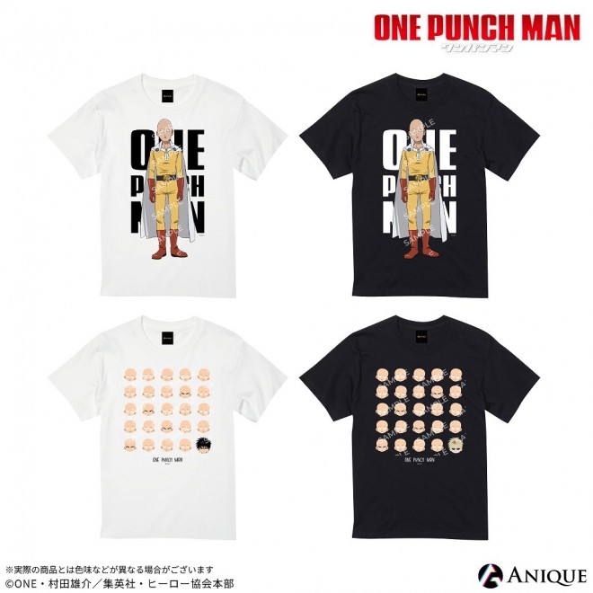 One-Punch Man Saitama T-Shirts (4 types) ©ONE-Yusuke-Murata/Shueisha-Hero-Association