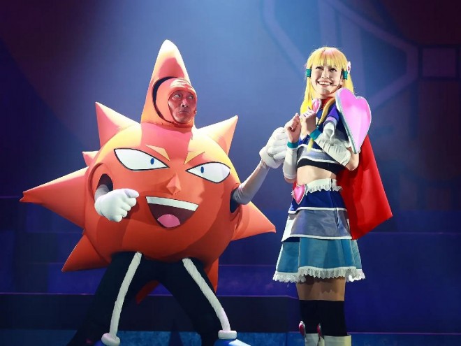 A glimpse of the Super Wacky Stage☆Bobobo-bo Bo-bobo in action. (C) Yoshio Sawai / Shueisha, Boboste Production Committee