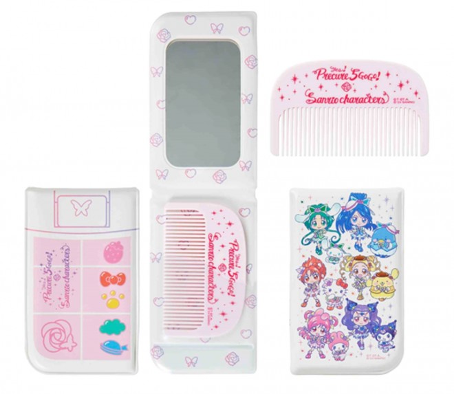 Yes! Pretty Cure 5GoGo! × Sanrio Characters collaboration items Mirror & Comb