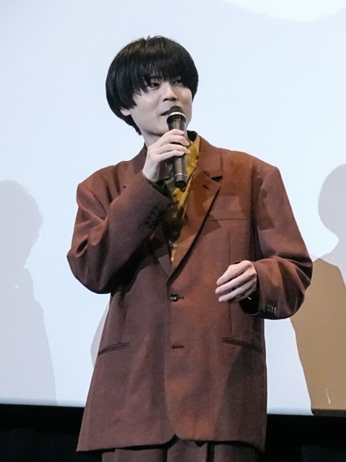 Koki Uchiyama at the Premiere Stage Greeting Event for Fuuto PI: The Portrait of Kamen Rider Skull (C) 2024 Fuuto PI Production Committee