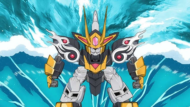 Scene cut from the TV anime Mashin Souzou Den Wataru featuring Wataru in action (© Sunrise・R)