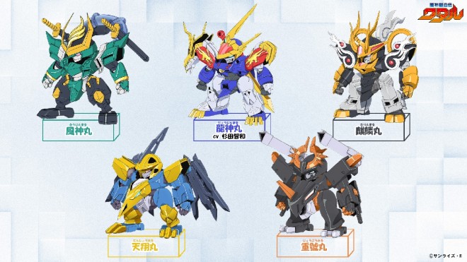 Character design sheet from the TV anime Mashin Souzou Den Wataru showcasing Wataru and Ryujinmaru’s updated look (© Sunrise・R)