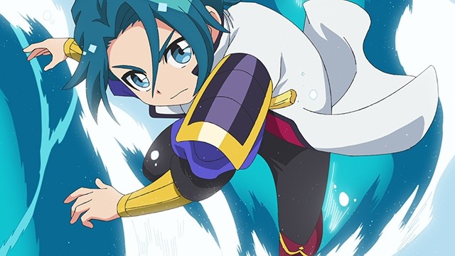 Scene cut from the TV anime Mashin Souzou Den Wataru featuring Wataru in action (© Sunrise・R)