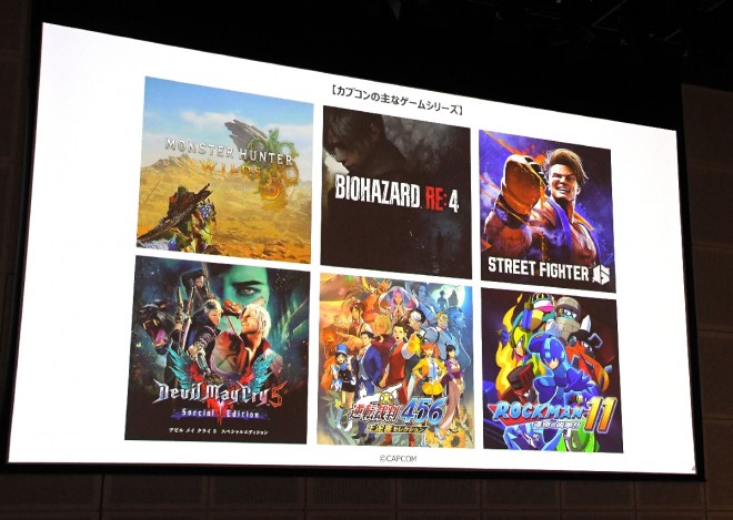 A glimpse of the press conference for The Great Capcom Exhibition: Game Creations That Captivate the World (C) ORICON NewS inc.
