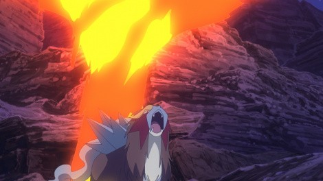 Entei from the Pokémon anime