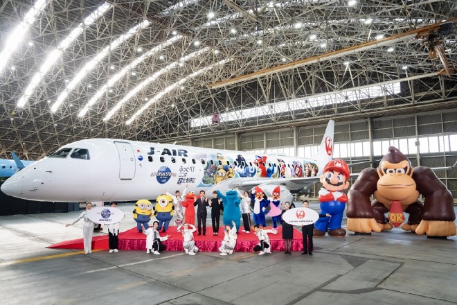 Unveiling Event of the “Donkey Kong Country Opening Commemorative JAL x Universal Studios Japan Jet 2”