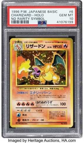 ‘Charizard’ 006 Japanese Base Set PSA GEM MT 10 (No Rarity Symbol)