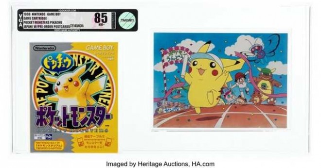 Game Boy ‘Pokémon Yellow’ VGA 85 NM+ (Sealed, Promo Postcard Included)