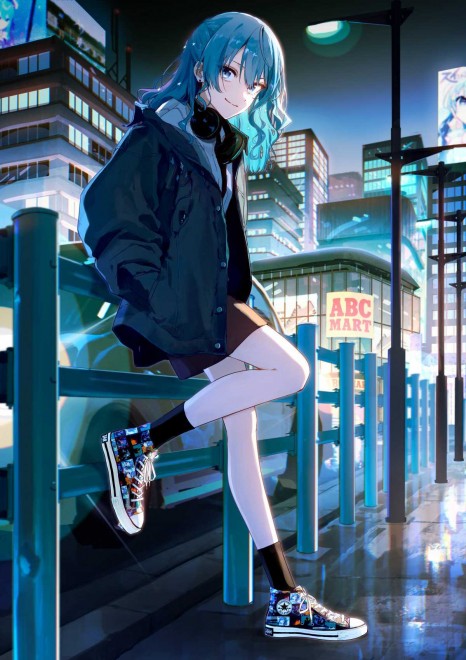 Hoshimachi Suisei x Converse collaboration sneakers