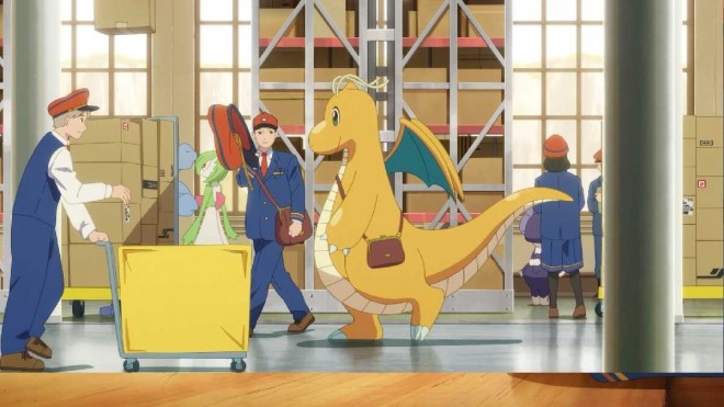Scene preview from the new Pokémon anime ‘Dragonite and the Mailman’