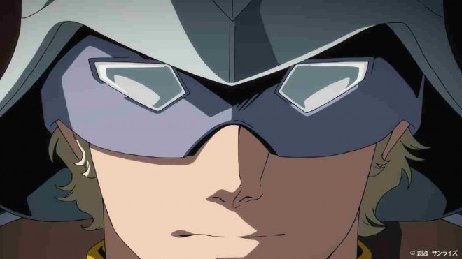 Scene cut from Mobile Suit Gundam GQuuuuuuX featuring Char Aznable