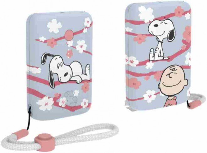 Nimble CHAMP 10k Portable Charger – Snoopy Cherry Blossom (Blue)