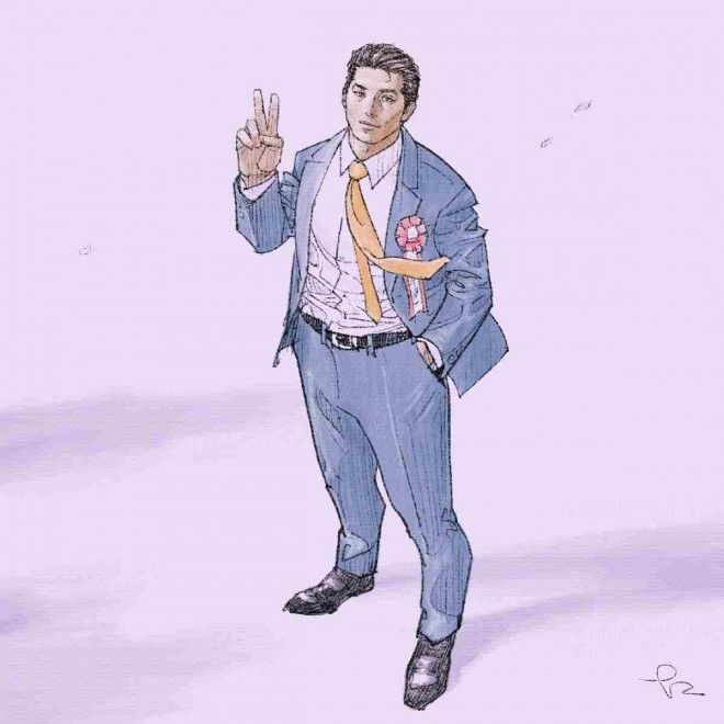 Takehiko Inoue’s official X post featuring Shinichi Maki’s graduation illustration