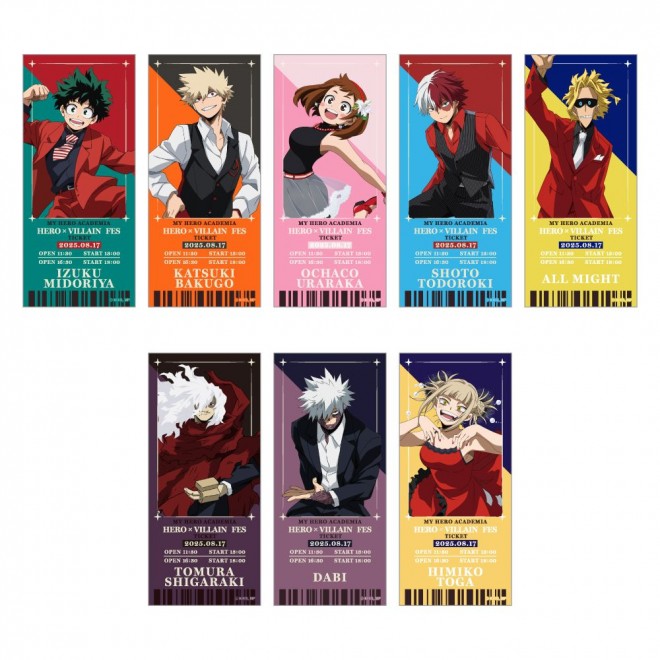 Exclusive goods for My Hero Academia's “Hero × Villain Festival” revealed—featuring newly drawn illustrations of eight major characters