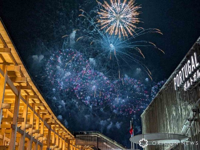 Scenes from the opening day of Expo 2025 Osaka-Kansai, held at Yumeshima in Osaka