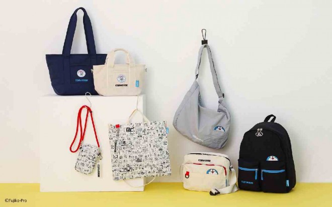 New Doraemon-themed sneakers from Converse, featuring manga scenes and iconic character art.