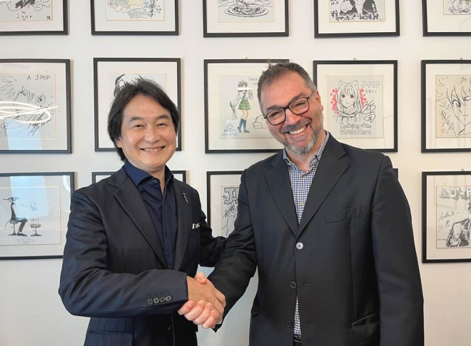 KADOKAWA CEO Tsuyoshi Natsuno & Edizioni BD CEO Marco Schiavone