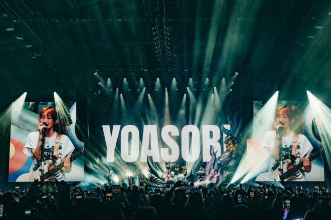 YOASOBI performing during their European debut tour in Barcelona and London.
