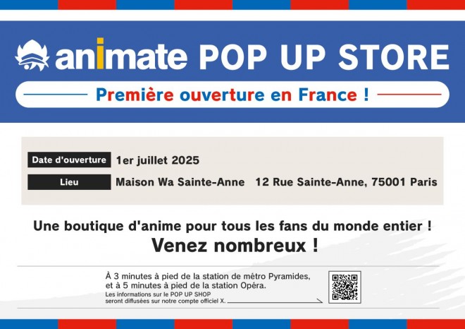 Animate’s first European location opening in Paris in July 2025