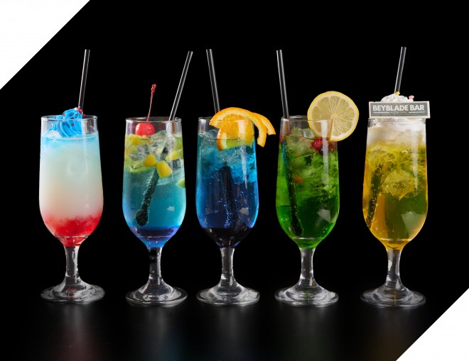 Themed food and drinks at BEYBLADE BAR TOKYO, a concept bar opening August 9 in Shimokitazawa.