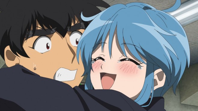 Color illustration of Yukime from Hell Teacher Nūbē PLUS, showing her affectionate gaze toward Nūbē.