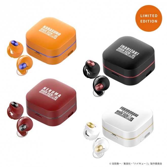 The Haikyu!! x AVIOT wireless earbuds feature exclusive team designs and over 370 brand-new voice lines from characters like Shoyo Hinata and Atsumu Miya.