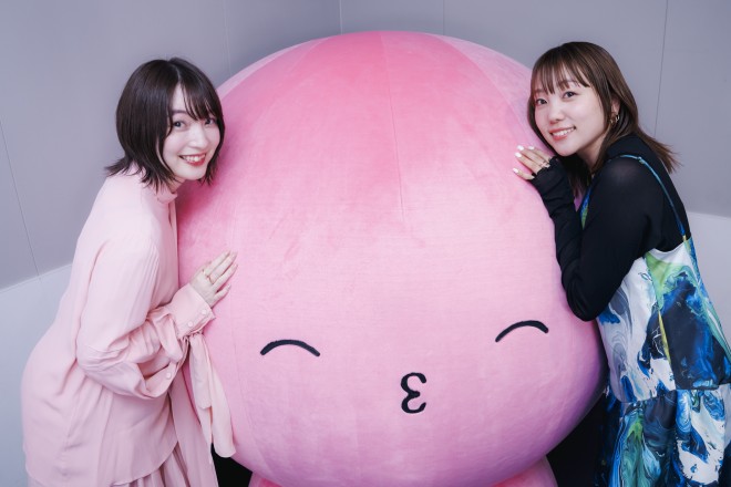 Reina Ueda and Konomi Kohara speak on their roles in Takopi's Original Sin. Interview visual features the two voice actresses (left to right)