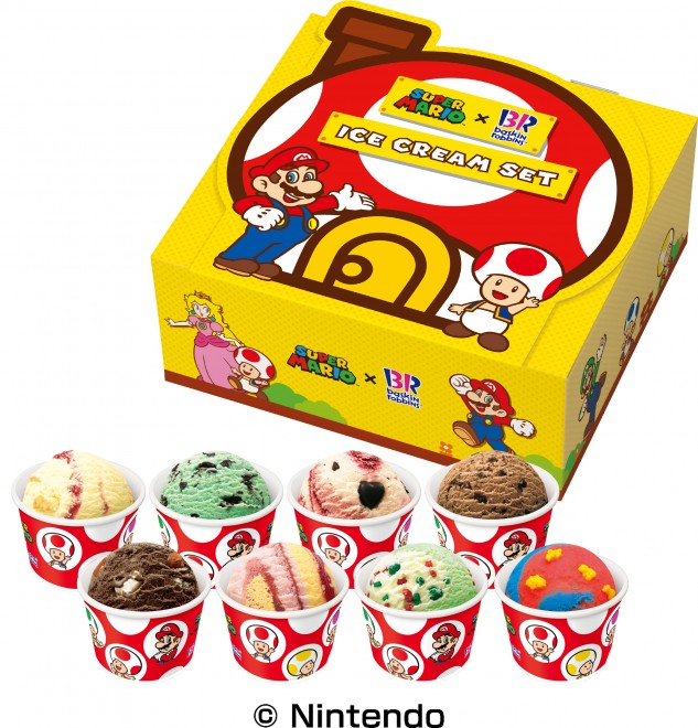 Baskin-Robbins Japan teams up with Super Mario for an exclusive summer campaign featuring themed sundaes, colorful cakes, and collectible goodies.